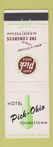 Matchbook Cover - Hotel Pick Ohio Youngstown OH Albert Pick