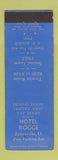Matchbook Cover - Hotel Rogge Zanesville OH