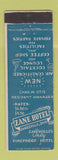 Matchbook Cover - Zane Hotel Zanesville OH