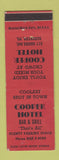 Matchbook Cover - Cooper Hotel Scranton PA
