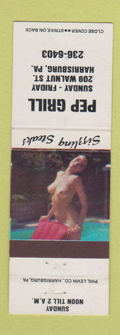Matchbook Cover - Pep Grill Harrisburg PA pinup