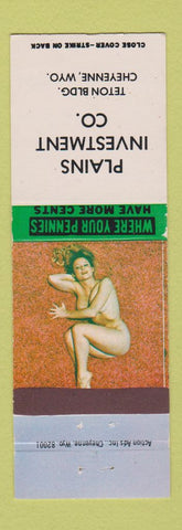 Matchbook Cover - Plains Investment Cheyenne WY pinup