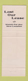 Matchbook Cover - Plains Investment Cheyenne WY pinup