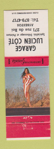 Matchbook Cover - Garage Lucien Cote Asbestos QC pinup