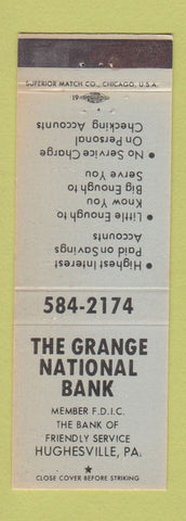 Matchbook Cover - Grange National Bank Hughesville PA