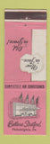 Matchbook Cover - Bellevue Stratford Hotel Philadelphia PA WEAR