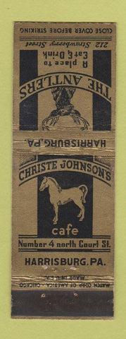 Matchbook Cover - Christie Johnson's The Antlers Harrisburg PA