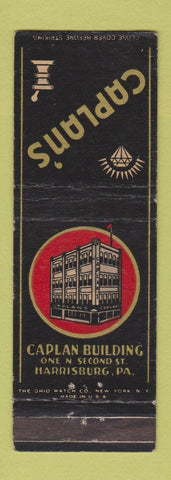 Matchbook Cover - Caplan's Drug Harrisburg PA