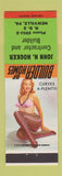 Matchbook Cover - John Hocker Contractor Newville PA pinup