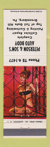 Matchbook Cover - Peterson Auto body Greensburg PA pinup