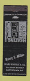 Matchbook Cover - Harry Miller Heating Sears Roebuck Pottstown PA