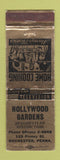Matchbook Cover - Hollywood Gardens Spaghetti Rochester PA WEAR