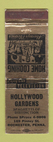 Matchbook Cover - Hollywood Gardens Spaghetti Rochester PA WEAR