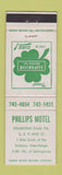 Matchbook Cover - Phillips Motel Shamokin Dam PA
