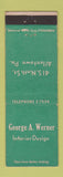 Matchbook Cover - George Werner Interior Design Allentown PA