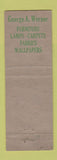 Matchbook Cover - George Werner Interior Design Allentown PA