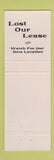 Matchbook Cover - Plains Investment Cheyenne WY pinup