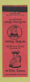 Matchbook Cover - The Toby Tavern Lancaster PA Stevens House