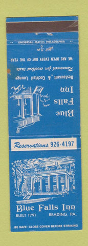 Matchbook Cover - Blue Falls Inn Reading PA