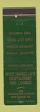 Matchbook Cover - Mike Isabella's Restaurant New Castle PA