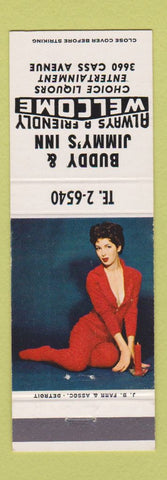 Matchbook Cover - Buddy & Jimmy's Inn pinup MI?