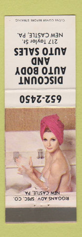 Matchbook Cover - Discount Auto Body New Castle PA pinup