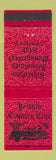 Matchbook Cover - Ye Olde Country Club Johnstown PA
