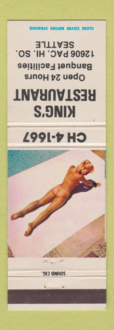 Matchbook Cover - King's Restaurant Seattle WA pinup