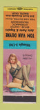Matchbook Cover - Tom Van Duyne Auto Repair Rialto CA pinup