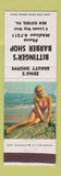 Matchbook Cover - Bittinger's Barber Shop New Oxford PA pinup