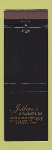 Matchbook Cover - Jethro's Restaurant Lancaster PA