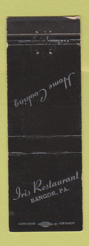 Matchbook Cover - Iris Restaurant Bangor PA WORN