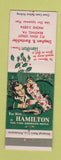 Matchbook Cover - Hamilton Watches Stephen Rentschler Reading PA