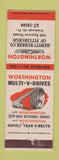 Matchbook Cover - Worthington V Drives Hewitt Rubber Pittsburgh PA