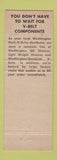 Matchbook Cover - Worthington V Drives Hewitt Rubber Pittsburgh PA