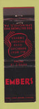 Matchbook Cover - Embers Restaurant BBQ Springfield PA
