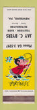 Matchbook Cover - Jay Byers TV Radio Newburg PA