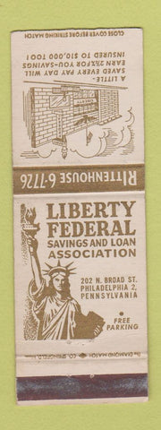 Matchbook Cover - Liberty Federal Savings Philadelphia PA Statue of Liberty