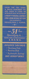 Matchbook Cover - Liberty Federal Savings Philadelphia PA Statue of Liberty