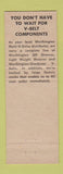 Matchbook Cover - Worthington V Drives Hewitt Rubber Pittsburgh PA