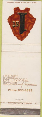Matchbook Cover - First National Bank Seymour WEAR