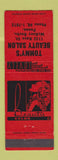 Matchbook Cover - Tommy's Beauty Salon McKees Rocks PA girlie