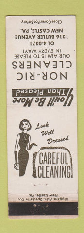 Matchbook Cover - Nor Ric Cleaners New Castle PA girlie