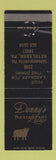 Matchbook Cover - Danny's Restaurant Bethlehem PA WEAR