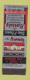 Matchbook Cover - Barritz Restaurant Philadelphia PA WEAR