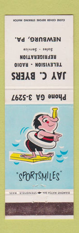 Matchbook Cover - Jay Byers TV Radio Newburg PA