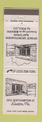 Matchbook Cover - Fairview Savings and Loan Easton PA