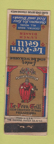 Matchbook Cover - Le Fren Grill Philadelphia PA WEAR