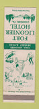Matchbook Cover - Fort Ligonier Hotel PA WEAR