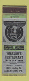Matchbook Cover - Trexler's Restaurant Allentown PA WEAR